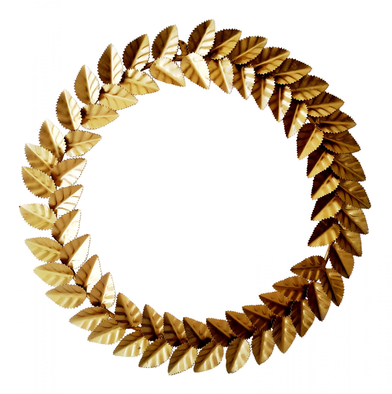 Modern Metallic Gold Leaf Round Wreath Wall D&Atilde;&copy;cor | Christmas D&Atilde;&copy;cor