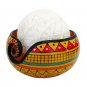 Handcrafted African Yellow Ceramic Knitting Yarn Bowl Holder, Crochet for Moms
