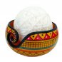 Handcrafted African Yellow Ceramic Knitting Yarn Bowl Holder, Crochet for Moms