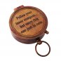 Follow Your Inner Compass Personalized Engraved Antique Brass Compass in Wooden