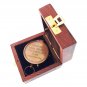 Grow Old Personalized Engraved Antique Brass Compass in Wooden box