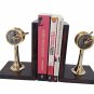 Vintage Nautical Telegraph Bookend on Antique Black Wooden Stand