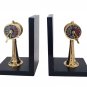Vintage Nautical Telegraph Bookend on Black Wooden Stand