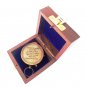 A Father is Neither Personalized Engraved Antique Brass Compass in Wooden box