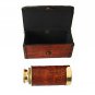 Antique Brass Engraved 6" Kelvin & Hughes London 1917 telescope in Leather case