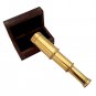 Antique Full Brass 6" Telescope with lid in Wood Box