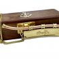 Nautical Vintage Brass/Copper Boatswain Bosun pipe whistle chain with wooden box