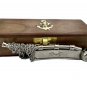 Nautical Nickel polish Brass Boatswain/Bosun pipe whistle chain with wooden box