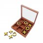Handmade Wooden Tic Tac Toe Board Game Set-6 inches