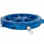Nautical 18" Blue Wooden Ship Wheel with Aluminium Handle, Home Wall Decor