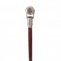 Antique Wooden Walking Stick Cane with Brass Nickel Plated Telescope Handle