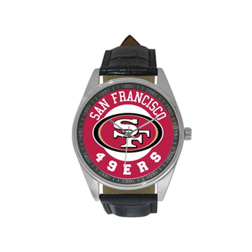 Personalized San Francisco 49ers NFL Watches Leather Strap Watch Mens ...