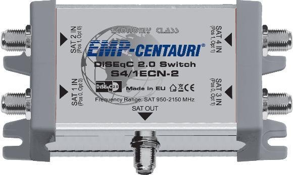 DiSEqC switch 4x1 S4/1ECN-2 - 4 YEARS WARRANTY, Made in EU
