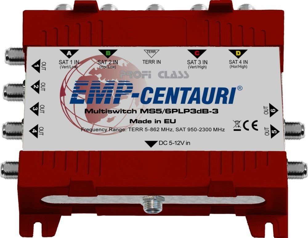 5x6 satellite multiswitch (multiswitch MS5/6PLP-3) - 4 YEAR WARRANTY, Made in EU