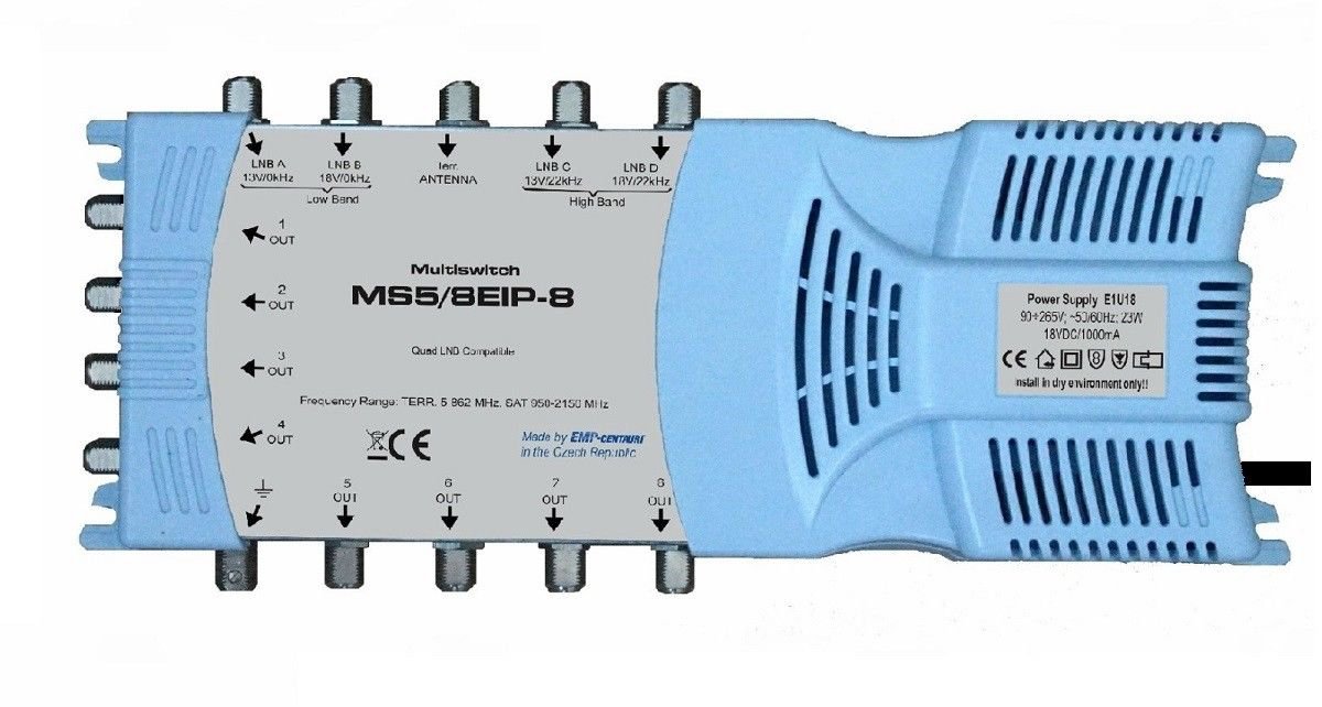 Multiswitch 5x8 (MS5/8EIP-8) - 4 YRS WARRANTY, Made in EU