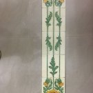 c.1900 hemiksem gilliot belgium art nouveau tile floral set of 5 tiles floral