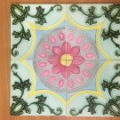 Majolica anttique rare tiles collectible 1900 japan 4pcs 6"X6" each set floral