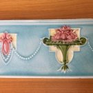 Collectible tile rare antique englnd art vintage nouveau border majolica c1900