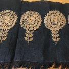 Black Cotton Silk Decorative Sari Border Trim Indian Designer 1 YD(Length) New