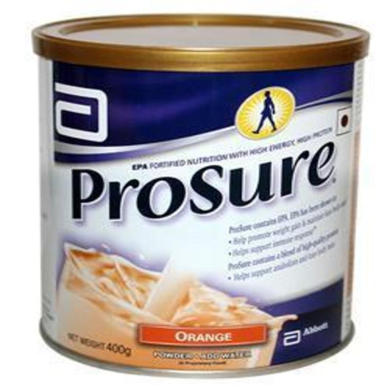 Abbott Prosure Powder Orange Flavour 400 gm Nutrition WeightGain Enhance Immunit