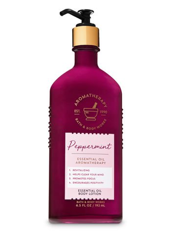 Bath & Body Works Aromatherapy PEPPERMINT Essential Oil Body Lotio