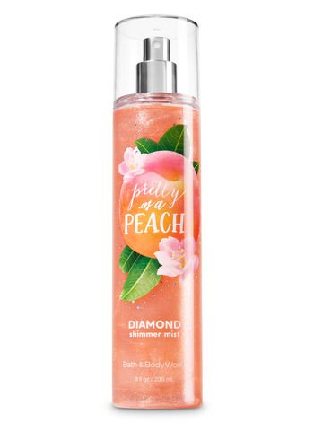 Bath & Body Works Pretty as a Peach Diamond Shimmer Mist 8 fl oz / 236 ml