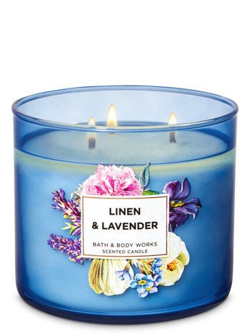 Bath & Body Works Linen Lavender Scented Candle