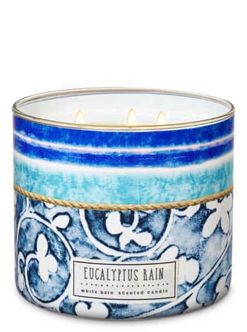 Bath & Body Works White Barn Eucalyptus Rain Scented Candle