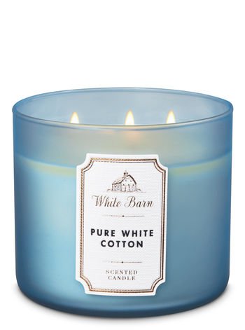 Bath & Body Works Pure White Cotton Scented Candle