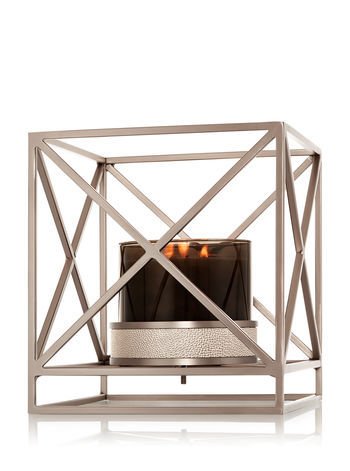 Bath & Body Works Squared Metal Luminary Candle Sleeve