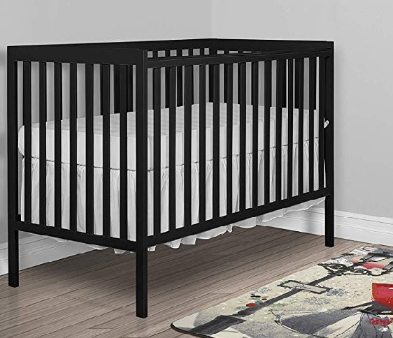 Dream On Me Synergy 5-in-1 Convertible, Crib, Black