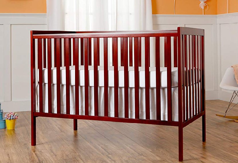 Dream On Me Synergy 5-in-1 Convertible, Crib, Cherry