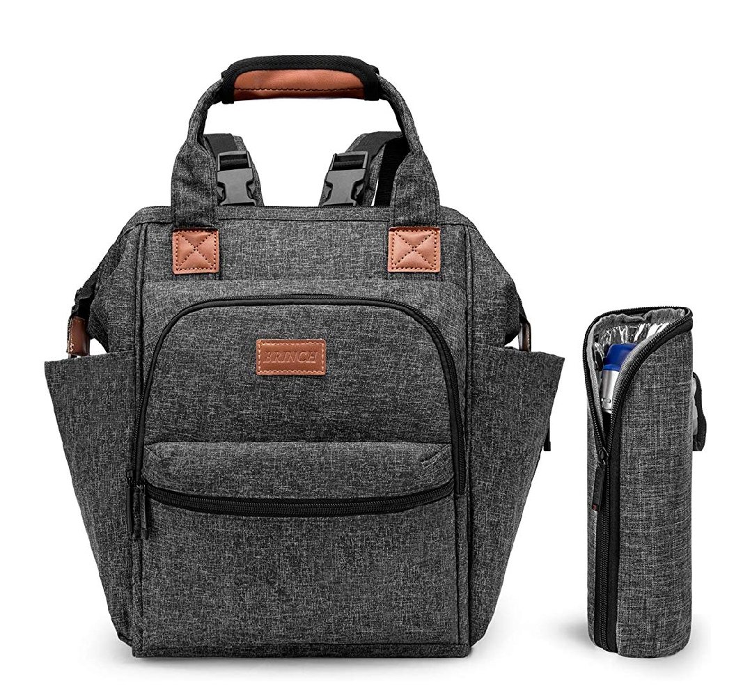 Srotek Diaper Bag Backpack Large Baby Bag Water-Resistant Baby Nappy Bag with Insulated Water Bottle