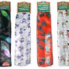 Christmas Holiday Snowman Holly Ornament Lights Light Bulb Sheer Scarf Wrap Sash