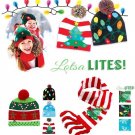 Lotsa Lites LED Flashing Christmas Hat And Matching Scarf Light Up Scarves
