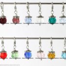 Birthstone Bead Lobster Clasp Clip Dangle Charm For Rolo Chain Floating Lockets