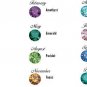 Birthstone Bead Lobster Clasp Clip Dangle Charm For Rolo Chain Floating Lockets