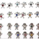 Little Boy Or Girl Son Daughter CZ Birthstone Floating Charm For Your Lockets