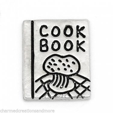 Floating Charm For Glass Memory Locket Cook Book Food Recipes Cooking Baking