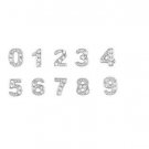 You Choose CZ 0-9 Numbers Silver Floating Charm For Our Glass Memory Lockets