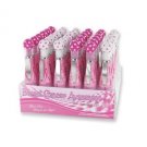 Pink Ribbon Breast Cancer Awareness Polka Dot Ballpoint Writing Pen Black Ink