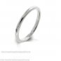 Women's Stainless Steel Wedding Band Petite 2mm Thin Rhodium Plated Ring