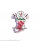 Christmas Stocking With Snowman Floating Charm For Glass Locket Necklaces