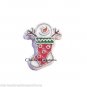 Christmas Stocking With Snowman Floating Charm For Glass Locket Necklaces