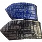 Blue Dad Necktie Grandpa Black Tie Father's Day Grandfather Standard Length #1