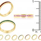 18k Gold Plated Birthstone Eternity Ring Stackable Made With Swarovski Stones