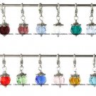 Wholesale Lot Birthstone Bead Clip Dangle Charm For Rolo Chain Floating Locket
