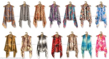Lavello Designer Chiffon Vest Shawl Multi Way's To Wear Choose From 18 Styles