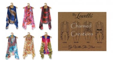 Lavello Designer Chiffon Vest Shawl Multi Way's To Wear 6 Styles Animal Prints