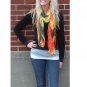 Lavello Designer Scarves Solid Tie Dye Colors Fringe 61 Inches Scarf Wrap Shawl